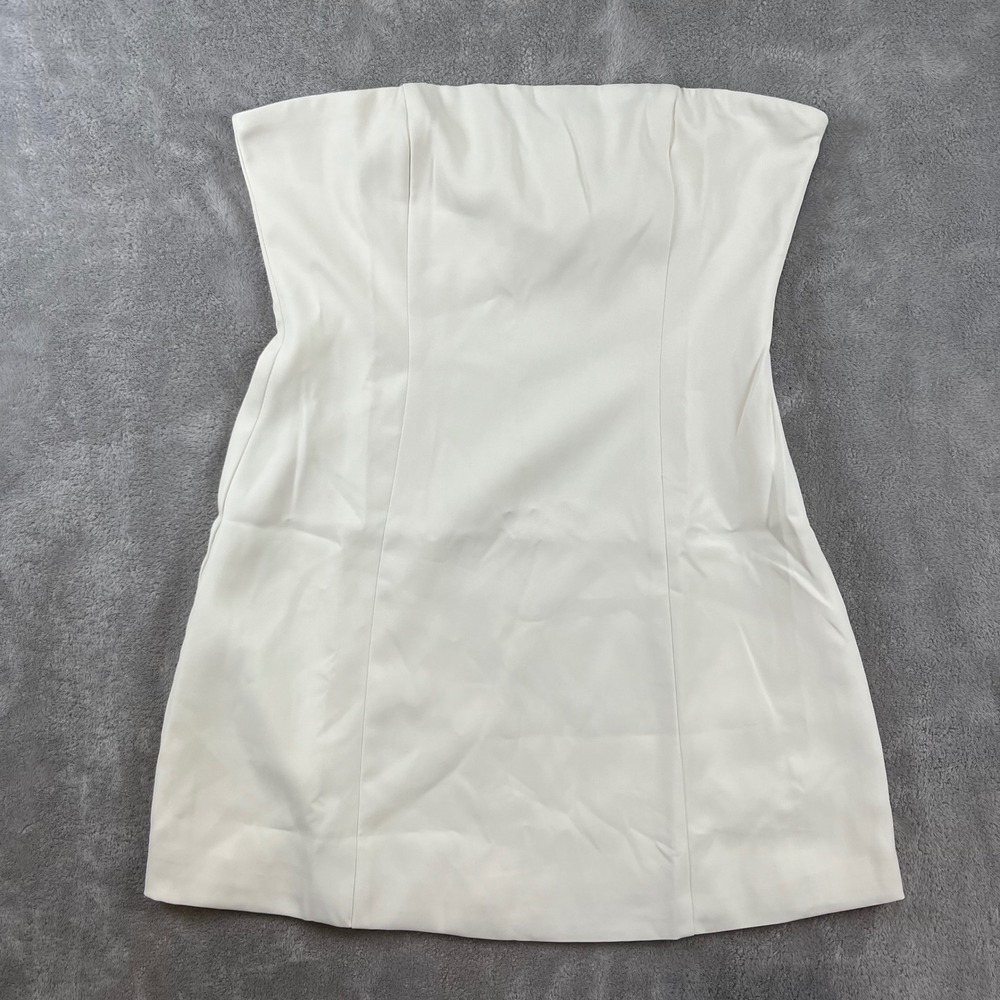 NEW Peppermayo Ayanna Strapless Mini Dress Womens 6 Ivory White Bodycon Party